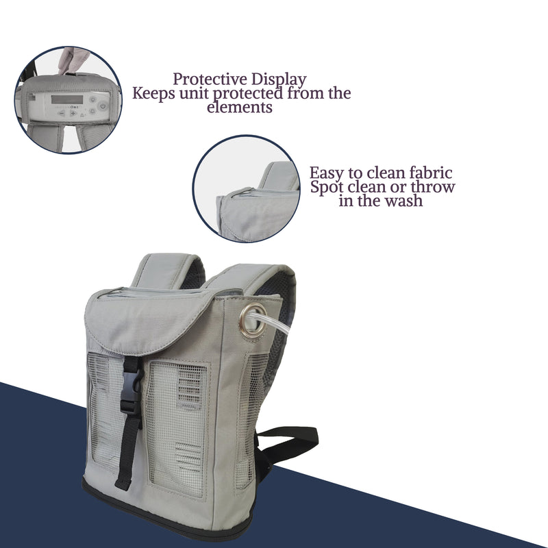 Ultra-Lightweight Inogen one G3 Backpack In Gray - O2TOTES