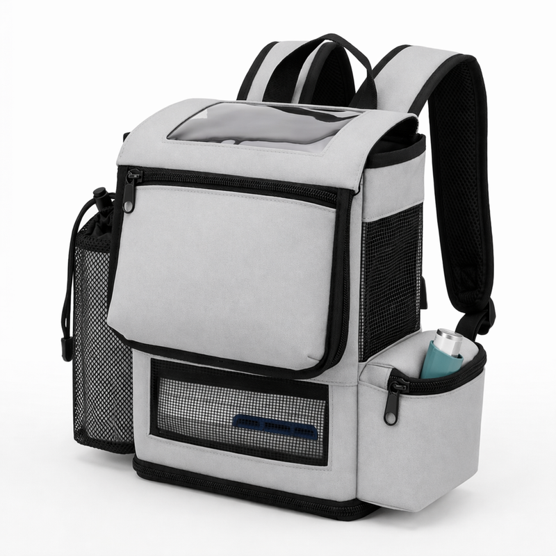 Inogen One G5 Lightweight Backpack–Zippered Bottom (Fits Double Batter