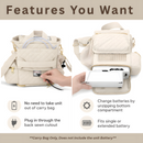 Carry Bag fit for Inogen G5, Limited edition Quilted breathable fabric, zippered bottom, light gold toned hardware