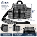 Inogen Rove 4 Carry Bag – With Pockets – Fits Standard & Extended Battery (Houndstooth Fabric)
