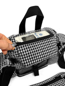 Inogen One G4 Carry Bag – With Pockets – Fits Standard & Extended Battery (Houndstooth Fabric)