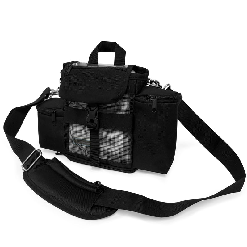 Inogen One G4/Inogen Rove 4 Carry Bag w/Pockets - Black by o2totes with zippered bottom, pockets