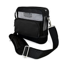 Black Inogen One G3 portable oxygen concentrator carry bag with mesh panel and padded strap