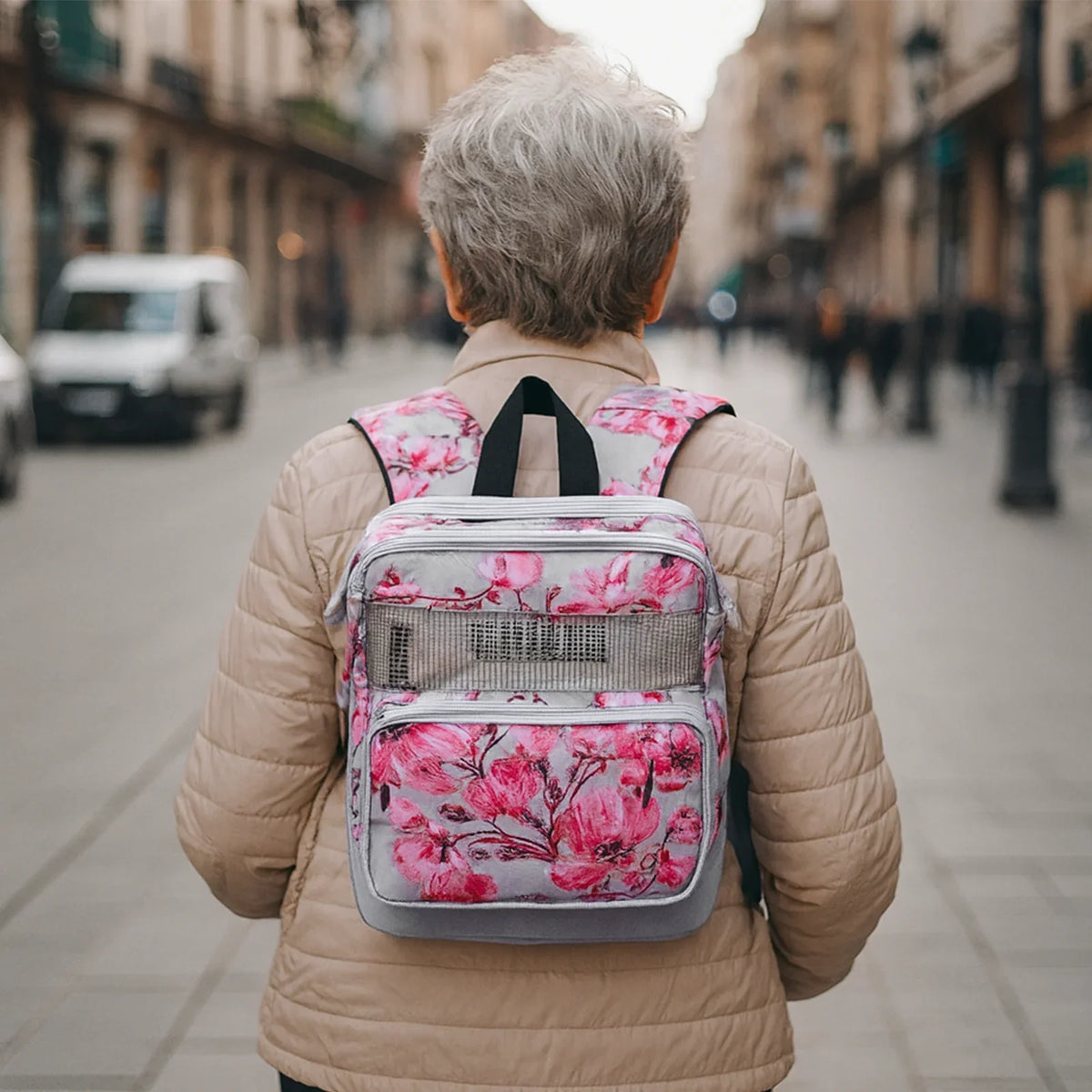 React Health 2000 Backpack - With Accessory Storage In Floral