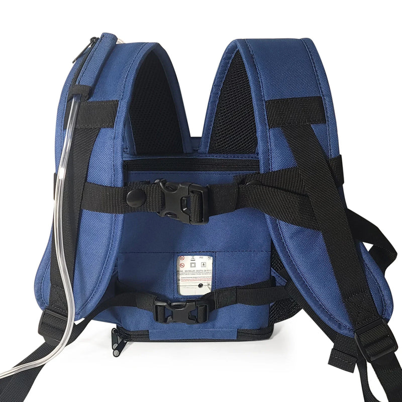 OxyGo Next Lightweight Backpack w/Pockets & Cannula Holder - Navy - O2TOTES