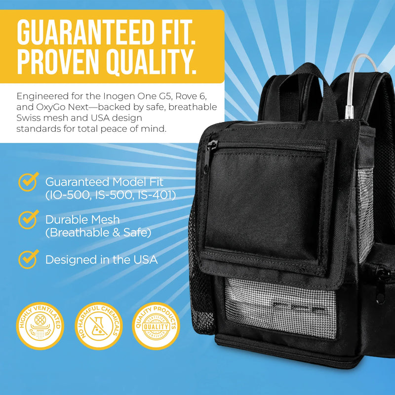 Inogen Rove 6 Backpack – Ultra Lightweight Oxygen Backpack with Zipper