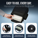 Inogen Rove 6 Ultra Lightweight Backpack with zippered bottom, mesh panels and pockets for Inogen Accessories in Black