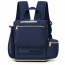 Lightweight Inogen Rove 6 Backpack by o2totes/Navy Quilted Fabric, breathable mesh panels, padded straps, zippered bottom