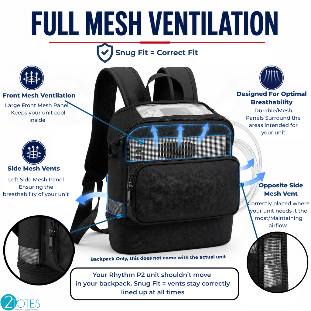 Backpack O2 The Rhythm Healthcare P2 Oxygen Concentrator Backpack by o2totes (with
