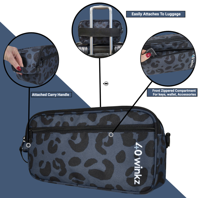 CPAP travel bag fit for ResMed Mini, Micro Travel Auto CPAP - Transcend, Z2 cpap machine in leopard print