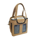 Tan carry bag with mesh windows designed for portable oxygen concentrator