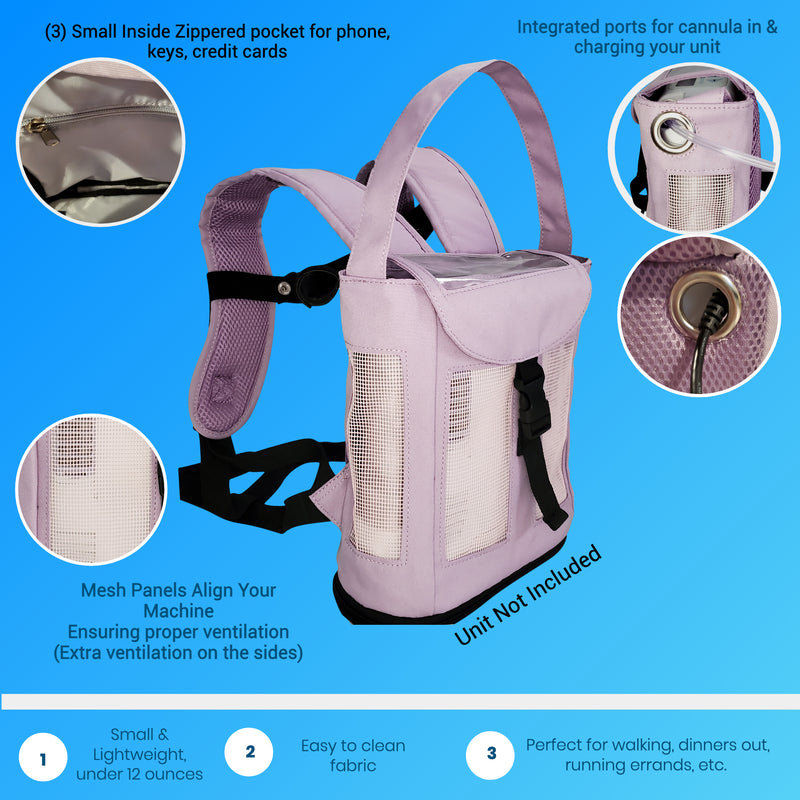 Ultra Lightweight Inogen one G3 Backpack/PURPLE - O2TOTES