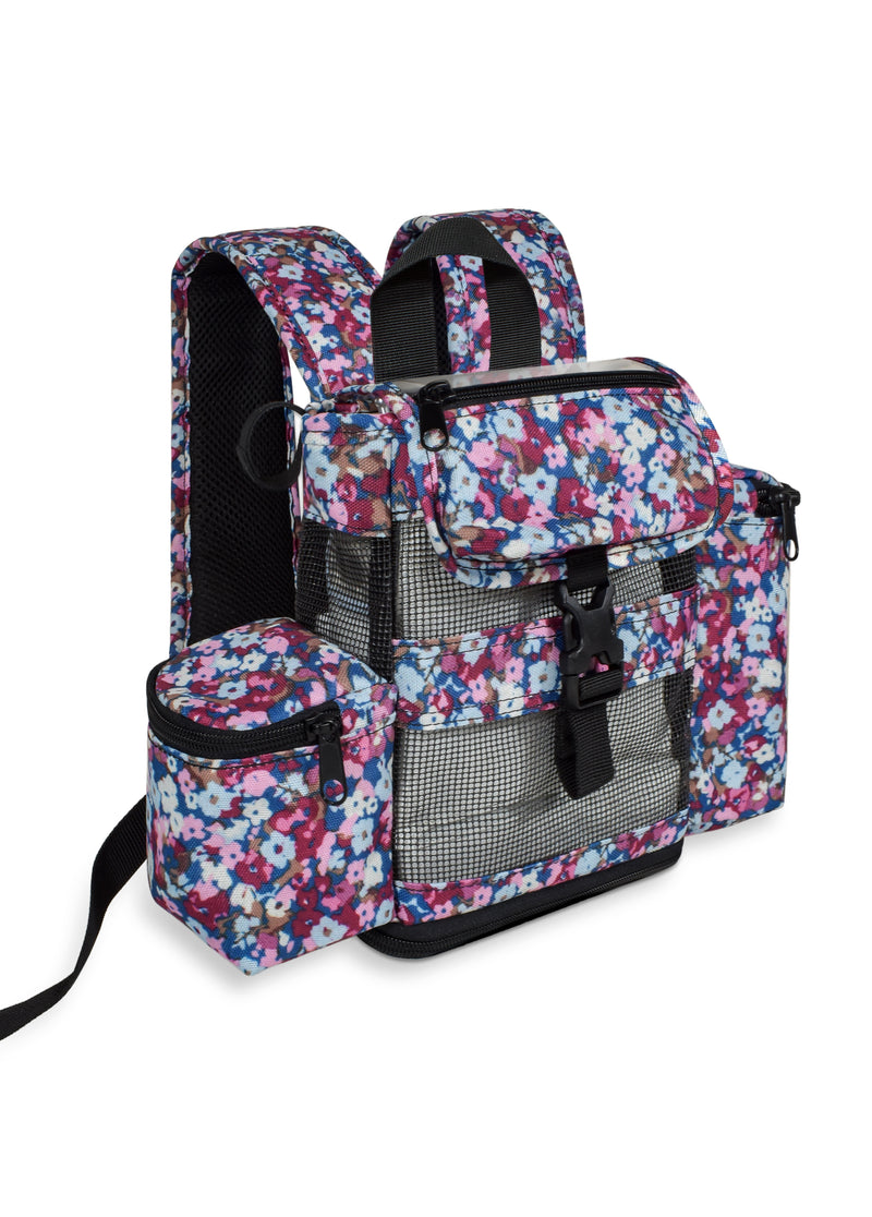 Inogen One G4 Backpack w/Pockets - Floral - O2TOTES