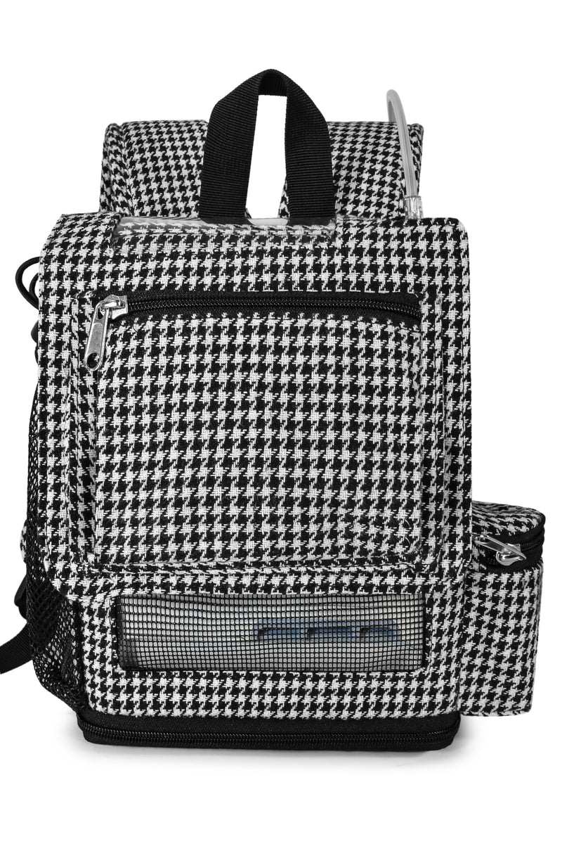 Inogen One G5 Backpack in Houndstooth Fabric - O2TOTES