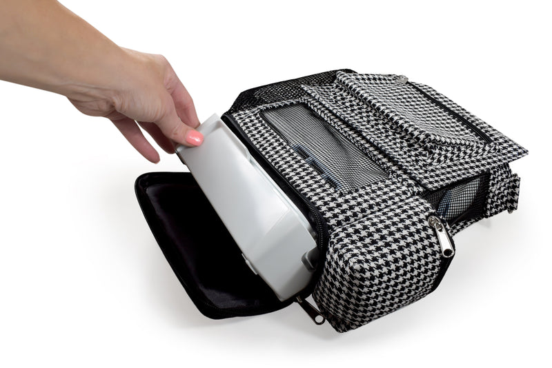 Inogen One G5 Carrying Bag-Houndstooth/Pockets for your Inogen G5 accessories - O2TOTES