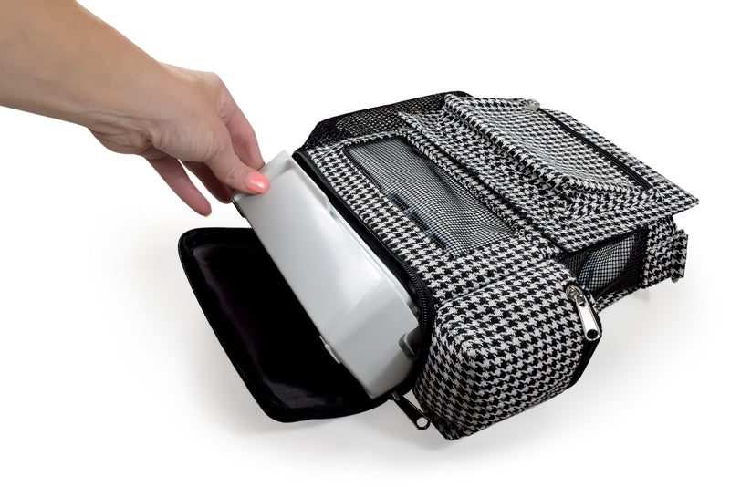Inogen One G5 Carrying Bag-Houndstooth/Pockets for your Inogen G5 accessories - O2TOTES