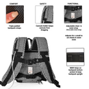 OxyGo Next Backpack lightweight backpack with pockets fits both batteries - Houndstooth - O2TOTES