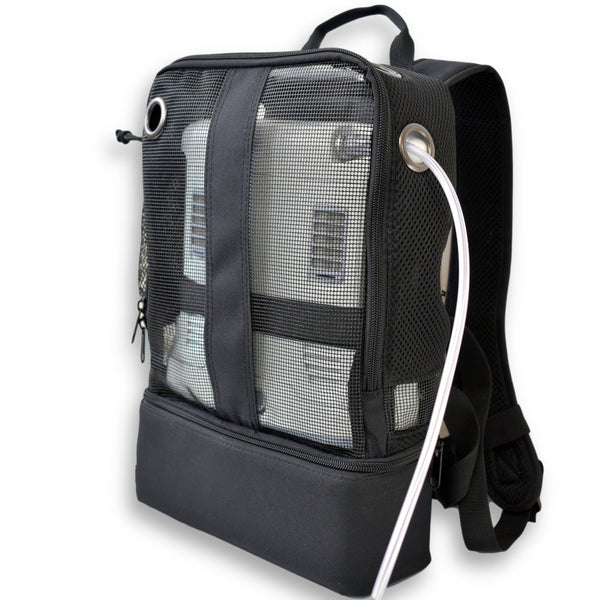 Mesh backpack for Portable Oxygen Concentrators (Fits All Inogen units, Oxygo, Zeno Lite, Cair Comfort, Simply go Mini & more) - O2TOTES