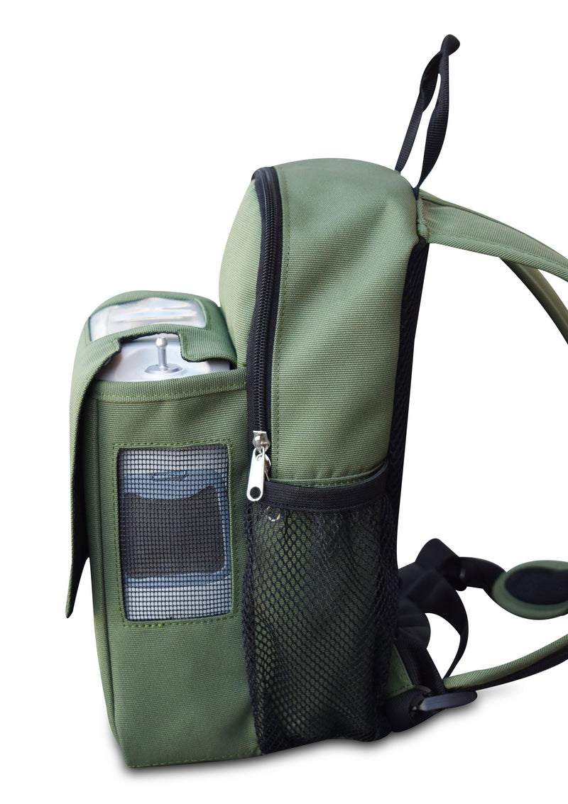 Inogen one G5 Backpack-With Storage Compartment in Green - O2TOTES