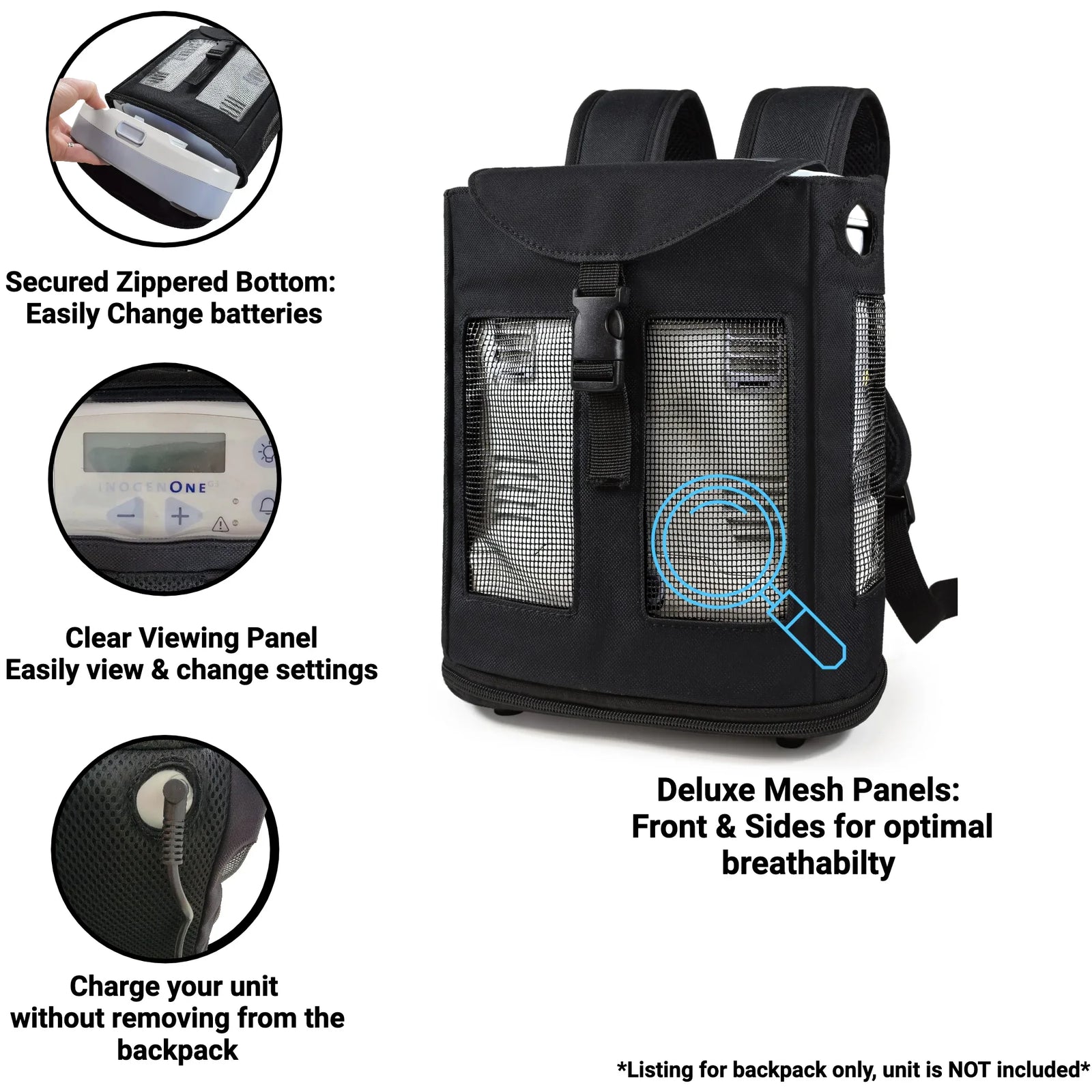 Inogen One G3 Backpack – Ultra Lightweight, Ventilated Oxygen Concentr