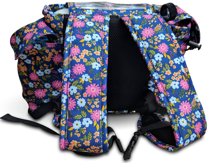 Inogen One G3 Backpack in Flower Print (also fits Oxygo unit) - O2TOTES